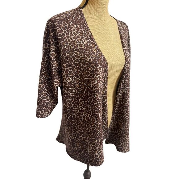 Lularoe Tracy Cardigan Leopard Print Size Small Open Front Lightweight Animal - Picture 3 of 7